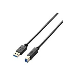 （まとめ買い）エレコム ELECOM USB3.0ケーブル2m USB3-AB20BK 【×3セット】