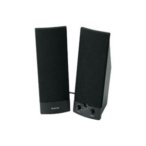 （まとめ買い）エレコム ELECOM パソコン用2.0chスピーカー MS-88BK 黒 【×5セット】