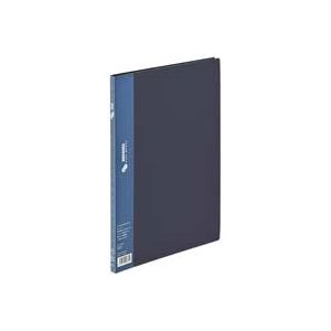 （まとめ買い）プラス クリアファイルA4S 40P FC-124SI ネイビー 【×10セット】