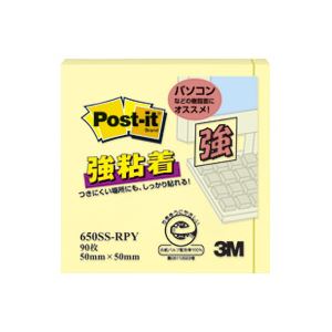 （まとめ買い）スリーエム 3M ポストイット強粘着ノート50mm×50mm Pイエロー 【×20セット】