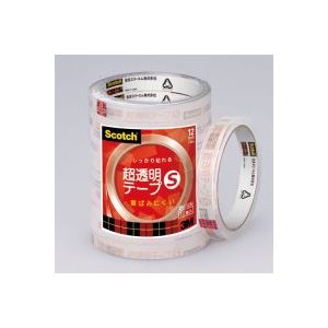 （まとめ買い）スリーエム 3M 超透明テープS BK-12N 工業用包装10巻 【×5セット】