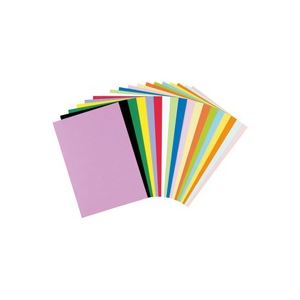 （まとめ買い）リンテック 色画用紙R 8ツ切 10枚みかん 237 【×20セット】