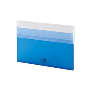 （まとめ買い）LIHITLAB コングレスケース薄型 A-5035-8 青 【×10セット】