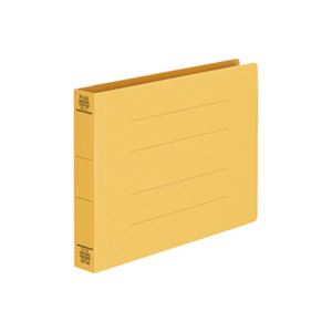 （まとめ買い）プラス フラットファイル 紙バインダー 2穴 042NW A5E 黄10冊 【×5セット】