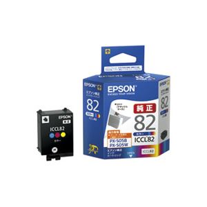 （まとめ買い）エプソン EPSON インクカートリッジICCL82 カラー 【×4セット】