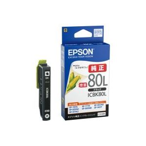 （まとめ買い）エプソン EPSON インクカートリッジ ICBK80L ブラック 【×4セット】