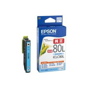 （まとめ買い）エプソン EPSON インクカートリッジ ICLC80L ライトシアン 【×4セット】
