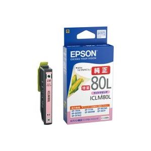 （まとめ買い）エプソン EPSON インクカートリッジ ICLM80Lライトマゼンダ 【×4セット】