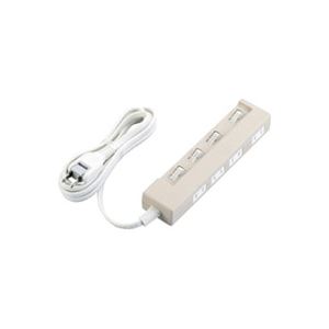 （まとめ買い）エレコム ELECOM OAタップ4個口 2mベージュ T-C02-2420BE 【×5セット】
