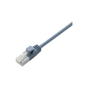 （まとめ買い）エレコム ELECOM ツメ折れ防止やわらかLANケーブル5m ブルー 【×5セット】