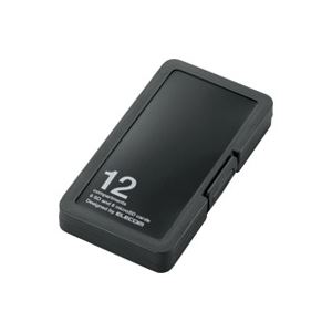 （まとめ買い）エレコム ELECOM メモリーカードケース CMC-SDCPP12BK PP製 【×5セット】