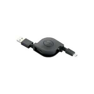 （まとめ買い）エレコム ELECOM microUSBケーブル巻取タイプMPA-AMBR2U07BK 【×3セット】