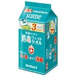 （まとめ買い）クレシア 消毒ウエットタオル つめかえ用 40枚×3個 【×10セット】