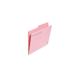 （まとめ買い）プラス カットフォルダー 2山 FL-062IF A4 桃 10枚【×10セット】
