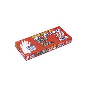（まとめ買い）エステー ポリエンボス使い切り手袋 No.940 M 100枚【×10セット】
