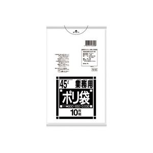 （まとめ買い）日本サニパック ポリゴミ袋 N-43 透明 45L 10枚 【×20セット】