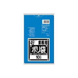 （まとめ買い）日本サニパック ポリゴミ袋 N-41 青 45L 10枚 【×20セット】