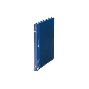 （まとめ買い）プラス クリアファイル20P FC-122EL A4Sネイビー 【×20セット】