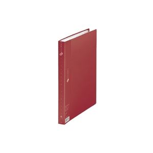 （まとめ買い）プラス クリアファイル40P FC-124EL A4S レッド 【×10セット】