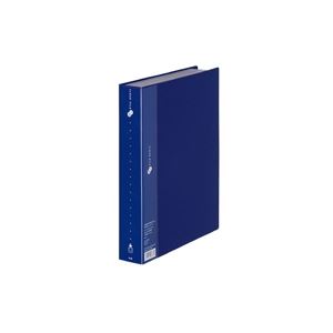 （まとめ買い）プラス クリアファイル80P FC-128EL A4Sネイビー 【×5セット】