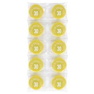 （まとめ買い）ミツヤ カラーマグネット MR-30 黄 30mm 10個 【×10セット】