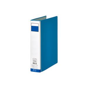 （まとめ買い）ジョインテックス 片開きパイプ式ファイル D005J-BL 青1冊 【×10セット】