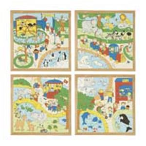 動物園パズル（4枚組）