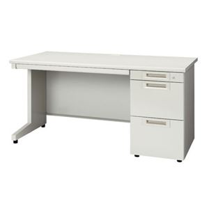 プラス 片袖机 RJ-147A-3 LGY エルグレー 引出A