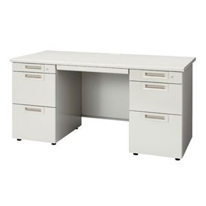 プラス 両袖机 RJ-147D-33 LGY エルグレー