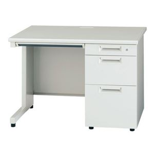 プラス 片袖机 JS-107D-3 WH ホワイト
