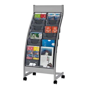 【組立設置費込】エヌケイ パンフレットスタンド PSL-C206-GR 2列6段