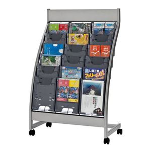 【組立設置費込】エヌケイ パンフレットスタンド PSL-C306-GR 3列6段
