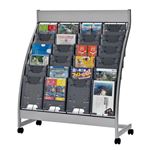 【組立設置費込】エヌケイ パンフレットスタンド PSL-C406-GR 4列6段