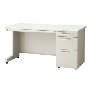 プラス 片袖机 RJ-147D-3 LGY エルグレー 引出D