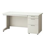 プラス 片袖机 RJ-147D-3 LGY エルグレー 引出D