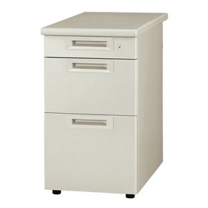 プラス 脇机3段 RJ-047D-3 LGY エルグレー 引出D