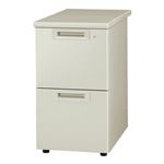 プラス 脇机2段 RJ-047D-2 LGY エルグレー 引出D