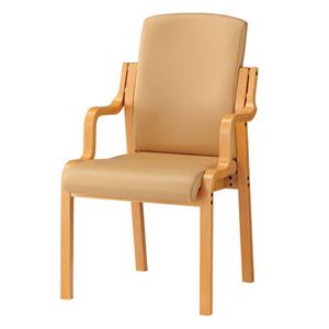 ジョインテックス 会議イス MF-C7AHL LBR ハイバック 木製