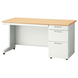 プラス 片袖机 RJ-147D-3 WMホワイトメープル引出D