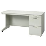 プラス 片袖机 RJ-146A-3 LGY エルグレー 引出A