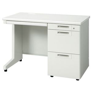 プラス 片袖机 RJ-106A-3 WH ホワイト 引出A