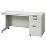 プラス 片袖机 RJ-146D-3 LGY エルグレー 引出D