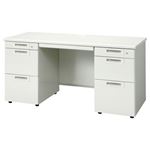 プラス 両袖机 RJ-146D-33 WH ホワイト