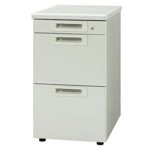 プラス 脇机3段 RJ-046A-3 LGY エルグレー 引出A