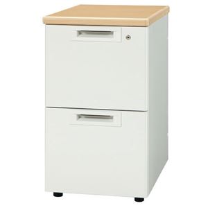 プラス 脇机2段 RJ-046D-2 ホワイトメープル 引出D