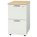 プラス 脇机2段 RJ-046D-2 ホワイトメープル 引出D