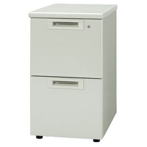 プラス 脇机2段 RJ-046D-2 LGY エルグレー 引出D