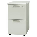 プラス 脇机2段 RJ-046D-2 LGY エルグレー 引出D