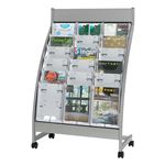【組立設置費込】エヌケイ パンフレットスタンド PSL-C306-W 3列6段