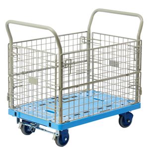 【組立設置費込】金沢車輌 環境静音網台車 NP-307GS-B フットブレーキ